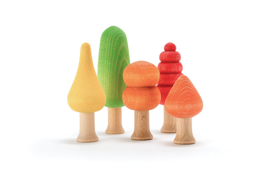 Bosque Trees - Warm - 5 Pieces Toy Ocamora 