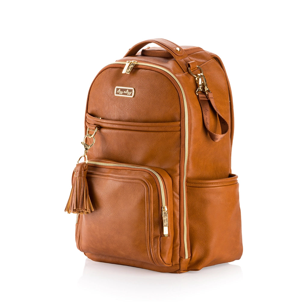 Boss Plus Diaper Bag Backpack - Cognac Diaper Bag Itzy Ritzy 