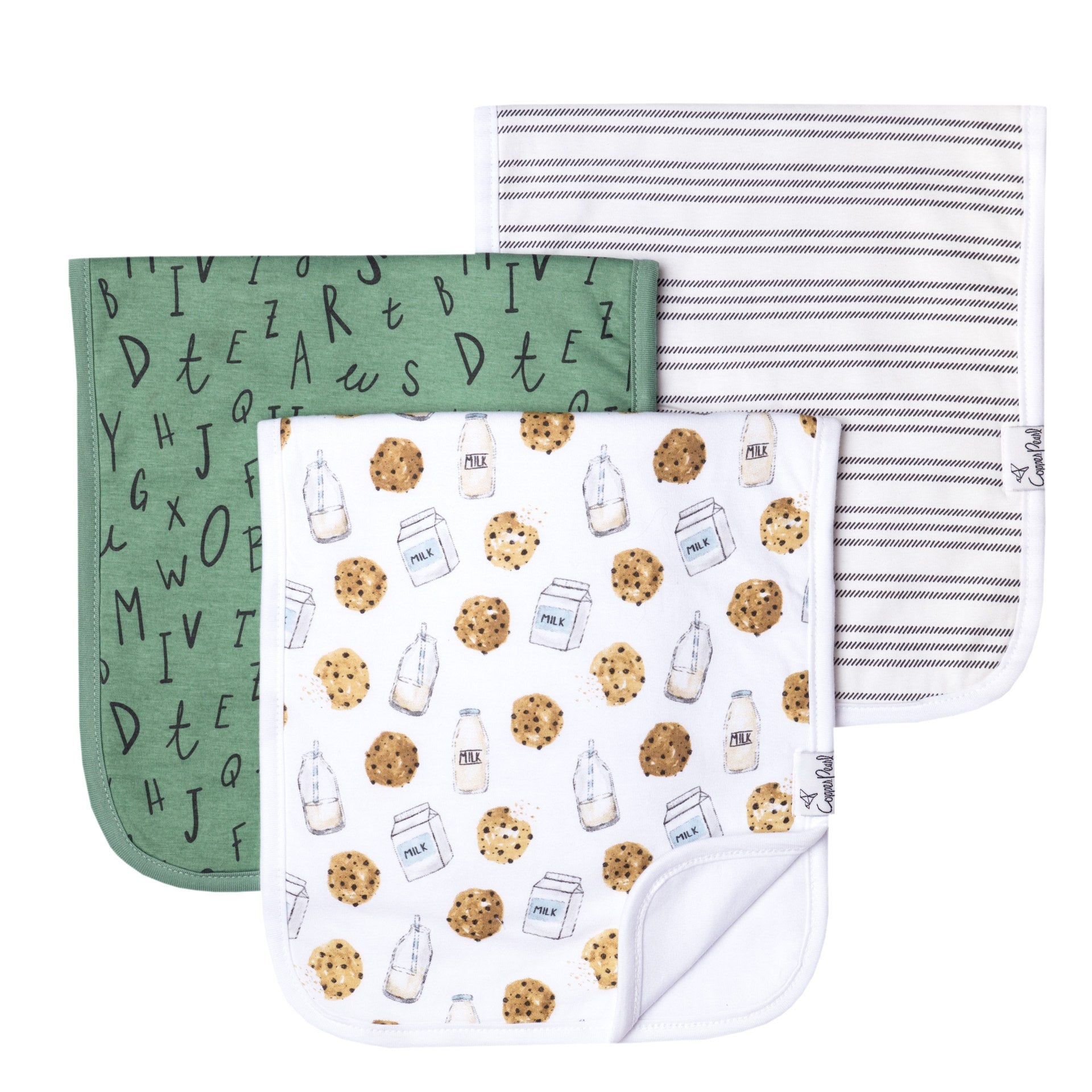 Burp Cloth Set (3 Pack) - Chip Baby Essentials Copper Pearl 