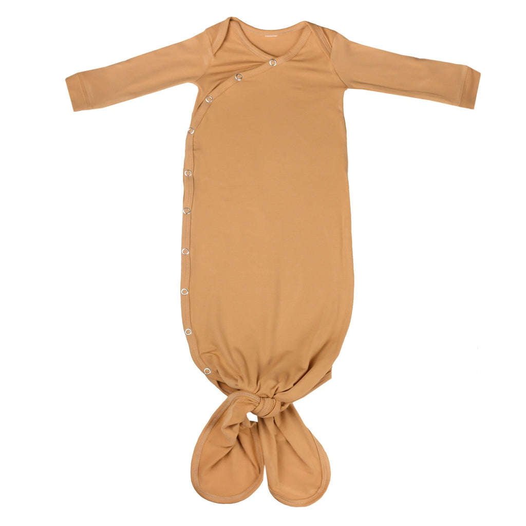 Newborn Knotted Gown - Dune
