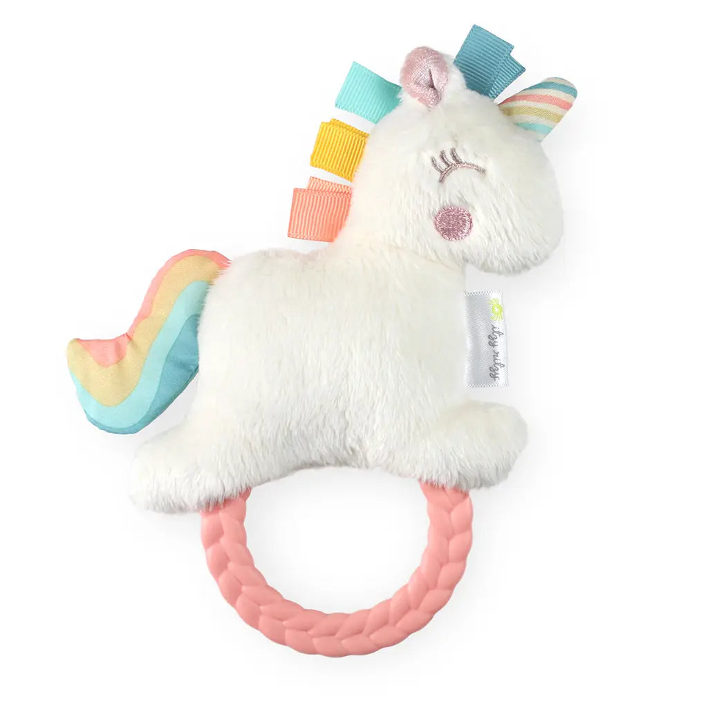 Ritzy Plush Rattle Pal with Teether - Unicorn
