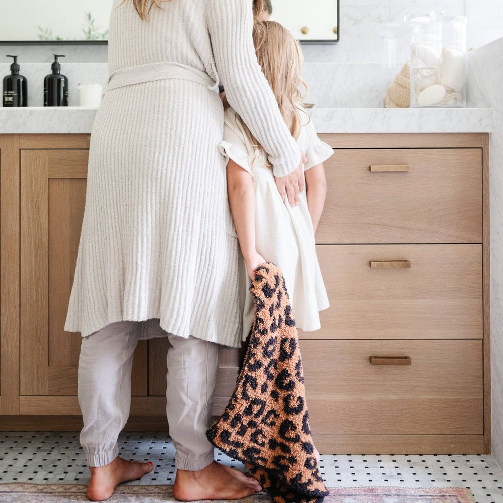 Classic Leopard Double-Layer Bamboni Blanket - Receiving Blankets Saranoni 