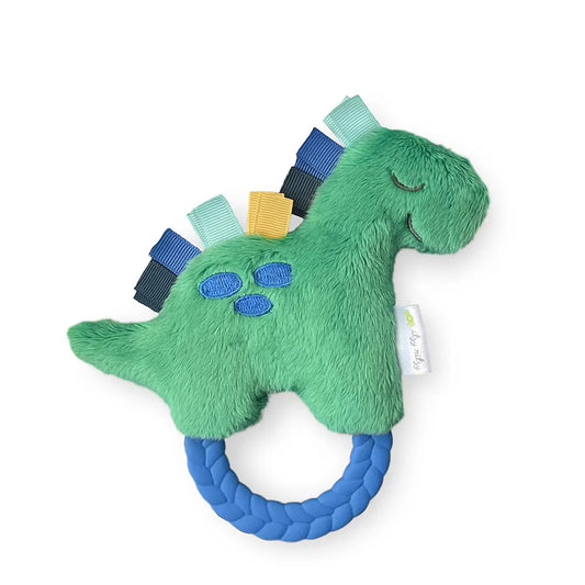 Ritzy Plush Rattle Pal with Teether - Dino