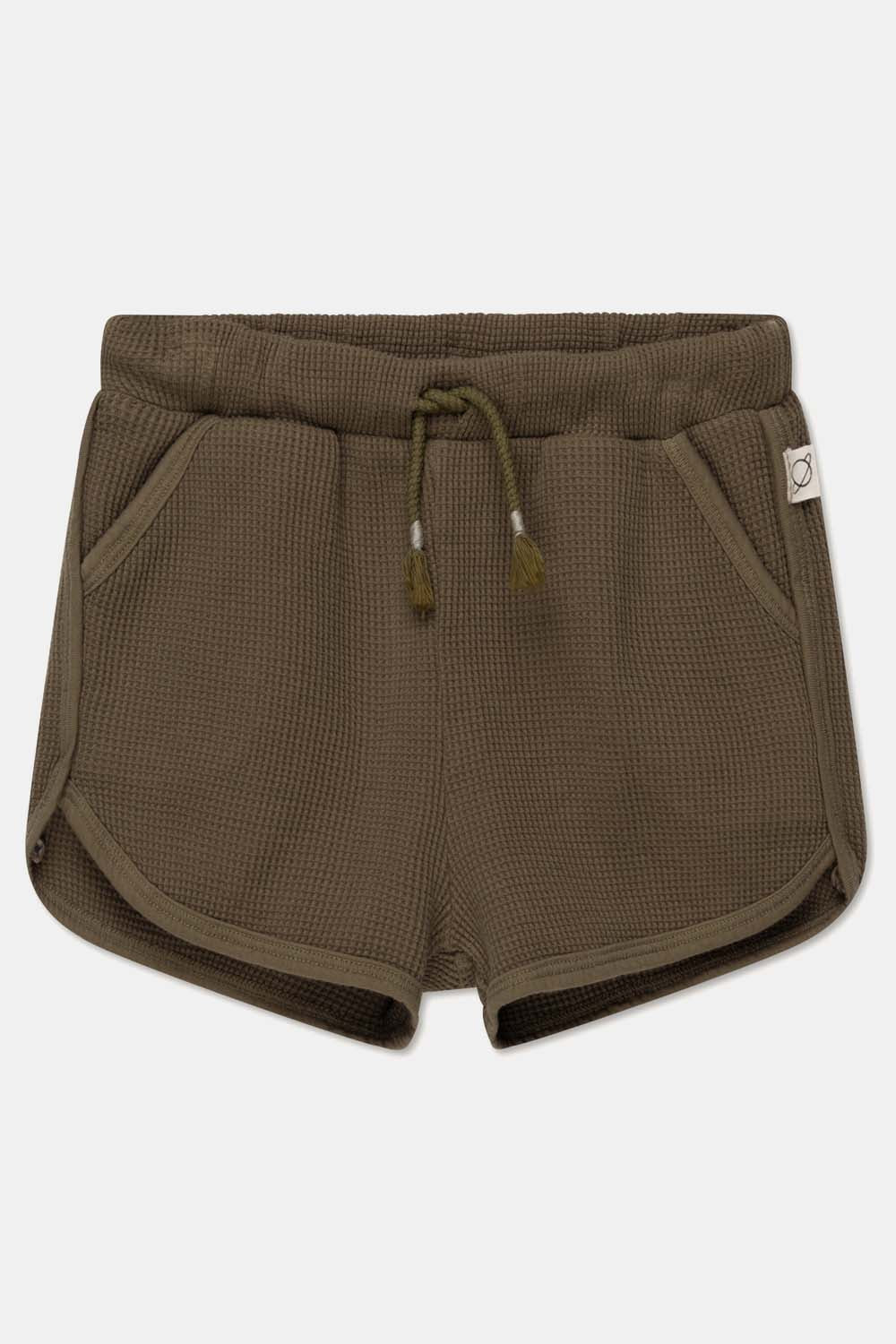 Drawstring Shorts - Khaki Children's Clothing My Little Cozmo 