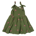 Load image into Gallery viewer, Girl's Taylor Dress - Olive Bows
