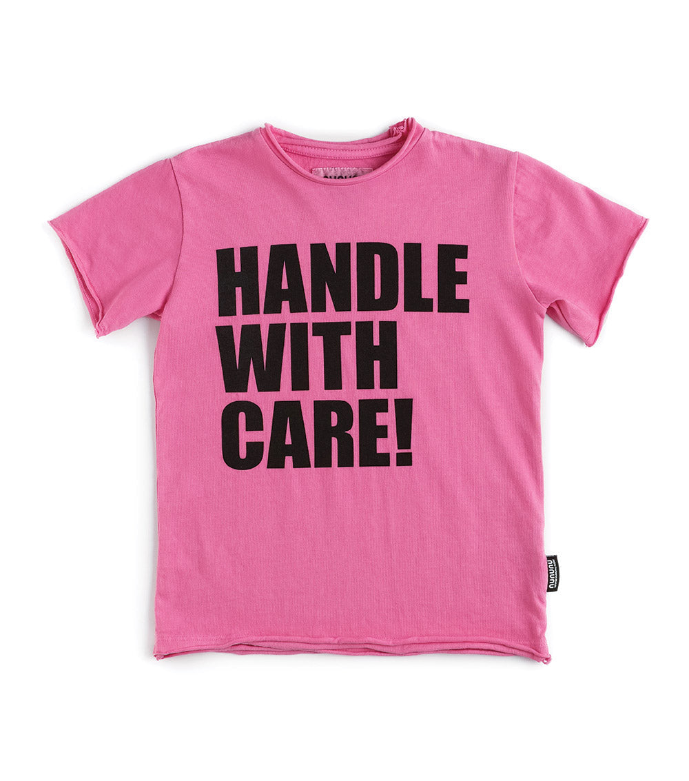 Handle with Care T-Shirt - Lava Pink Children's Clothing Nununu 