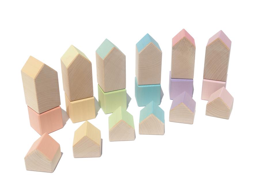 Houses and Cubes - Pastel Toy Ocamora 