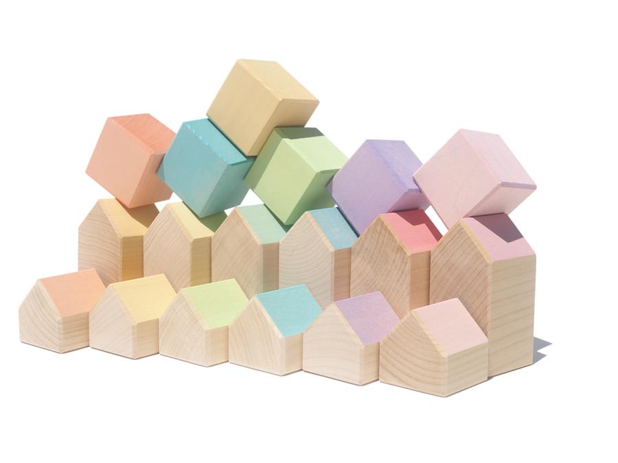 Houses and Cubes - Pastel Toy Ocamora 