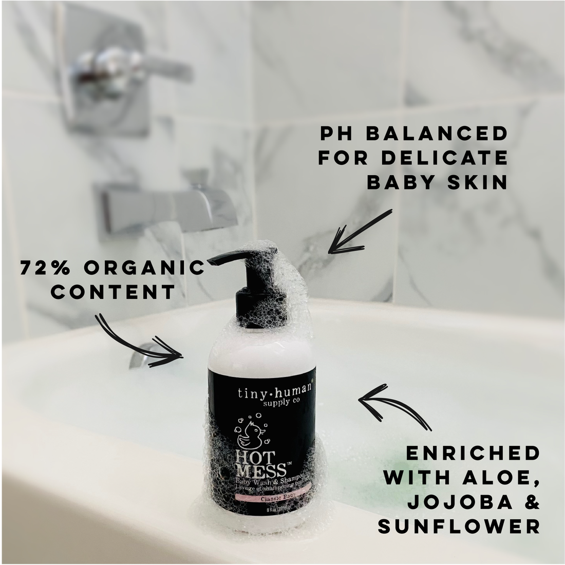 Hot Mess Shampoo and Baby Wash - Fragrance Free