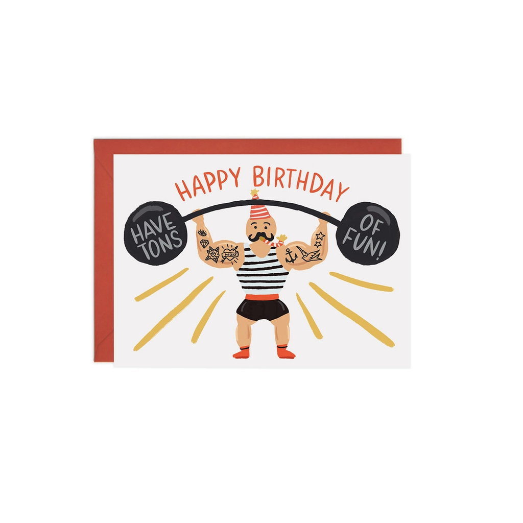 Strong Man Birthday Card