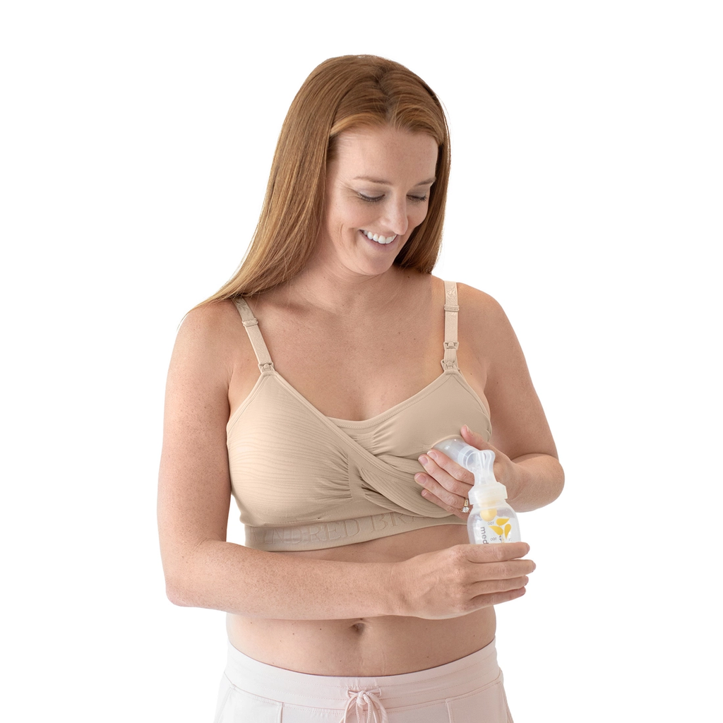 Sublime® Hands-Free Pumping & Nursing Bra - Beige