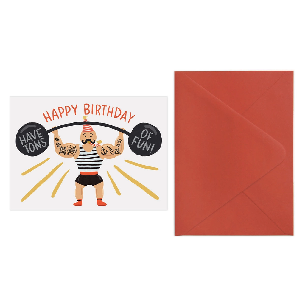 Strong Man Birthday Card