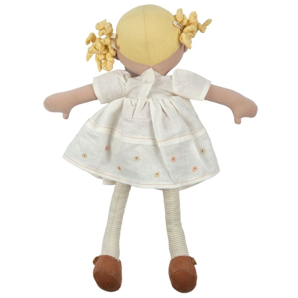 Priscy - Blonde Hair with White Linen Dress in Box