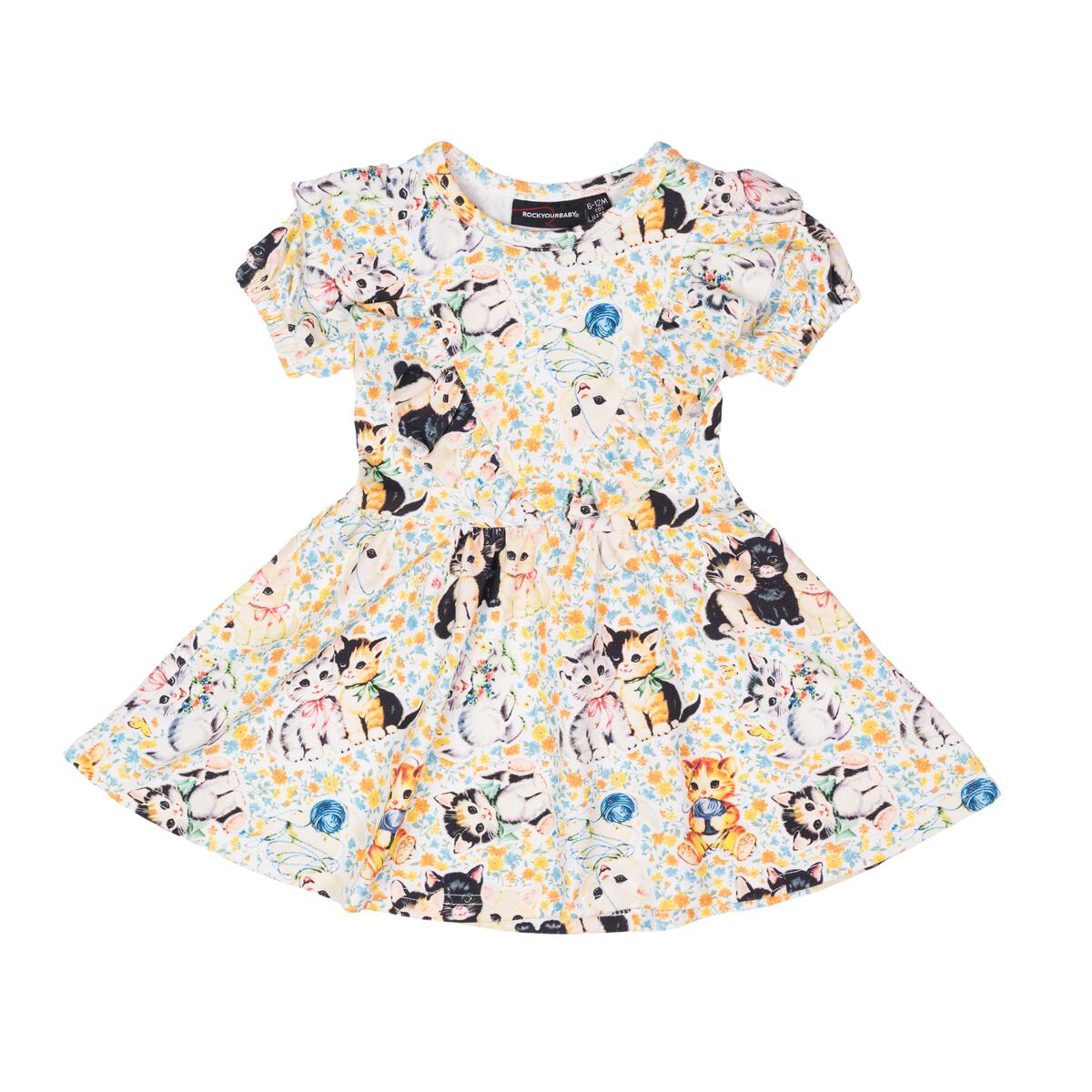 Kitty Floral Baby Dress - Floral Children's Clothing Rock Your Baby 
