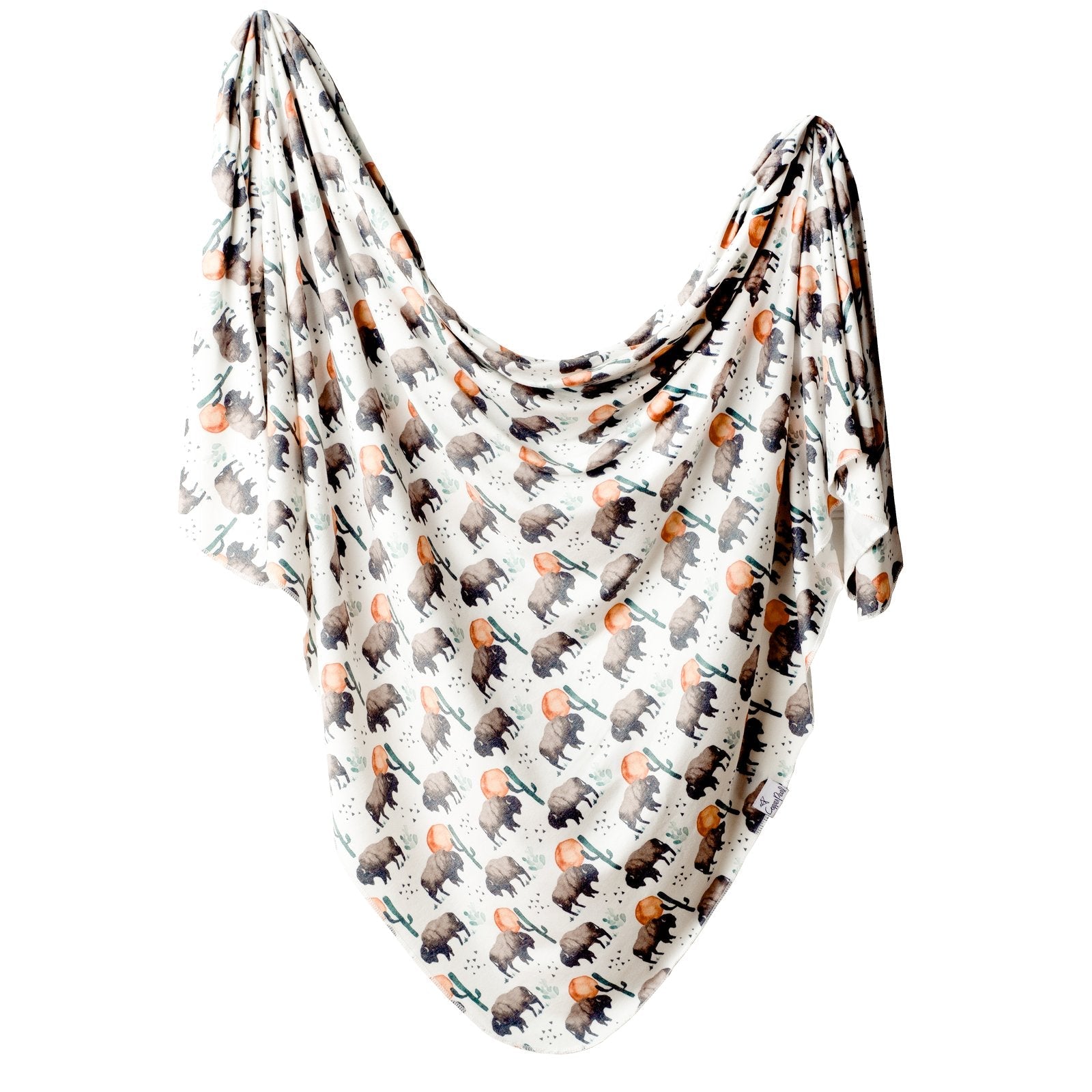 Knit Swaddle Blanket - Bison Blankets Copper Pearl 