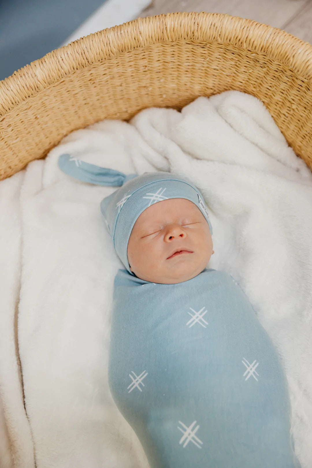Knit Swaddle Blanket - Hayden Blankets Copper Pearl 