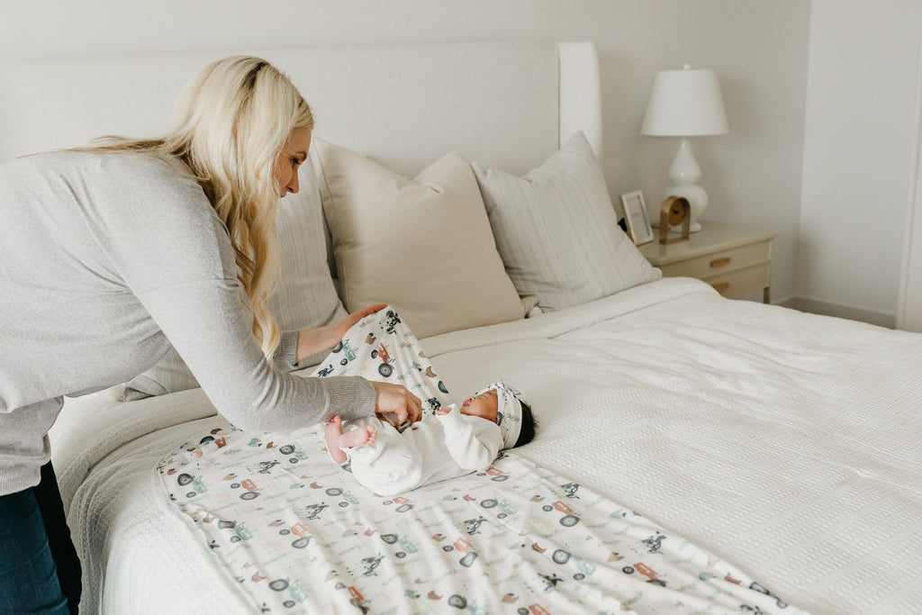 Knit Swaddle Blanket - Jo Blankets Copper Pearl 