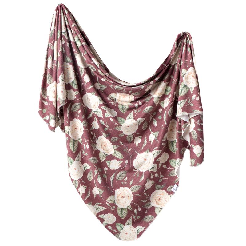 Knit Swaddle Blanket - Scarlet Blankets Copper Pearl 