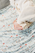 Knit Swaddle Blanket - Trout Blankets Copper Pearl 