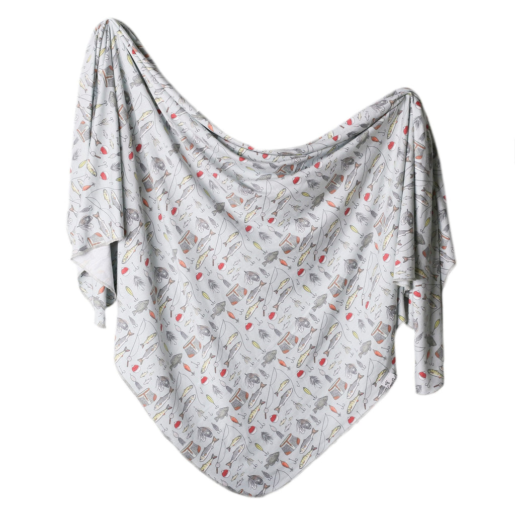 Knit Swaddle Blanket - Trout Blankets Copper Pearl 