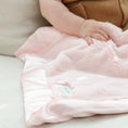 Load image into Gallery viewer, Light Pink Satin Border Blanket - Mini Blankets Saranoni 
