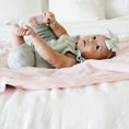 Load image into Gallery viewer, Light Pink Satin Border Blanket - Mini Blankets Saranoni 
