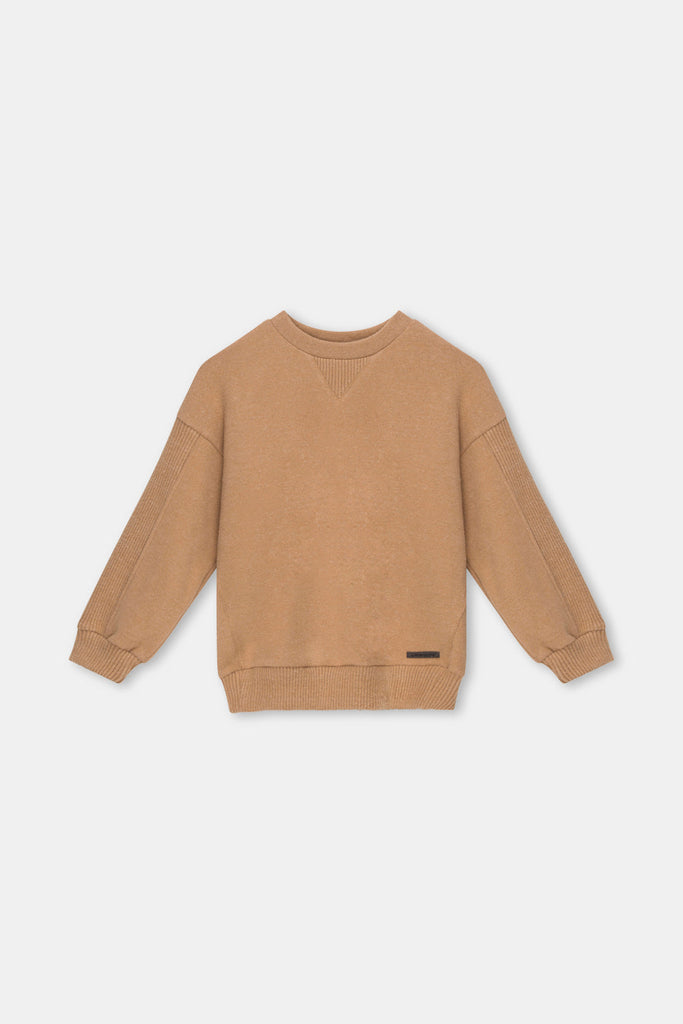 Organic Knit Sweater - Camel Children's Clothing My Little Cozmo 