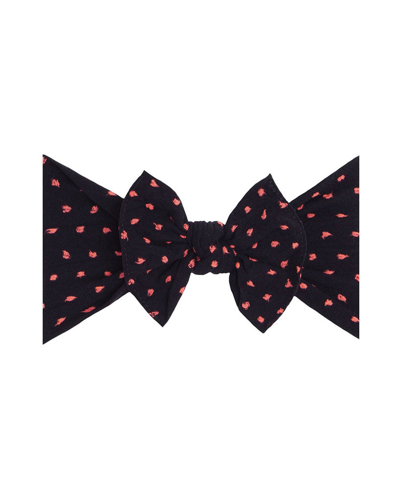 Patterned Shabby Knot Headband - Black w/ Neon Dot Hair Accessories Baby Bling 