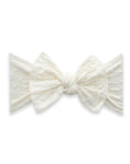 Load image into Gallery viewer, Patterned Shabby Knot Headband - Ivory Dot Hair Accessories Baby Bling 
