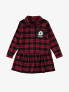 Plaid Short Dress - Red + Black Children's Clothing yporque 