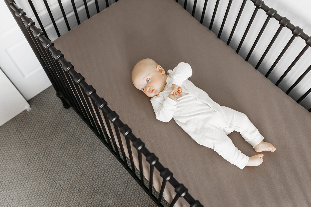 Premium Fitted Crib Sheet - Gobi Baby Essentials Copper Pearl 