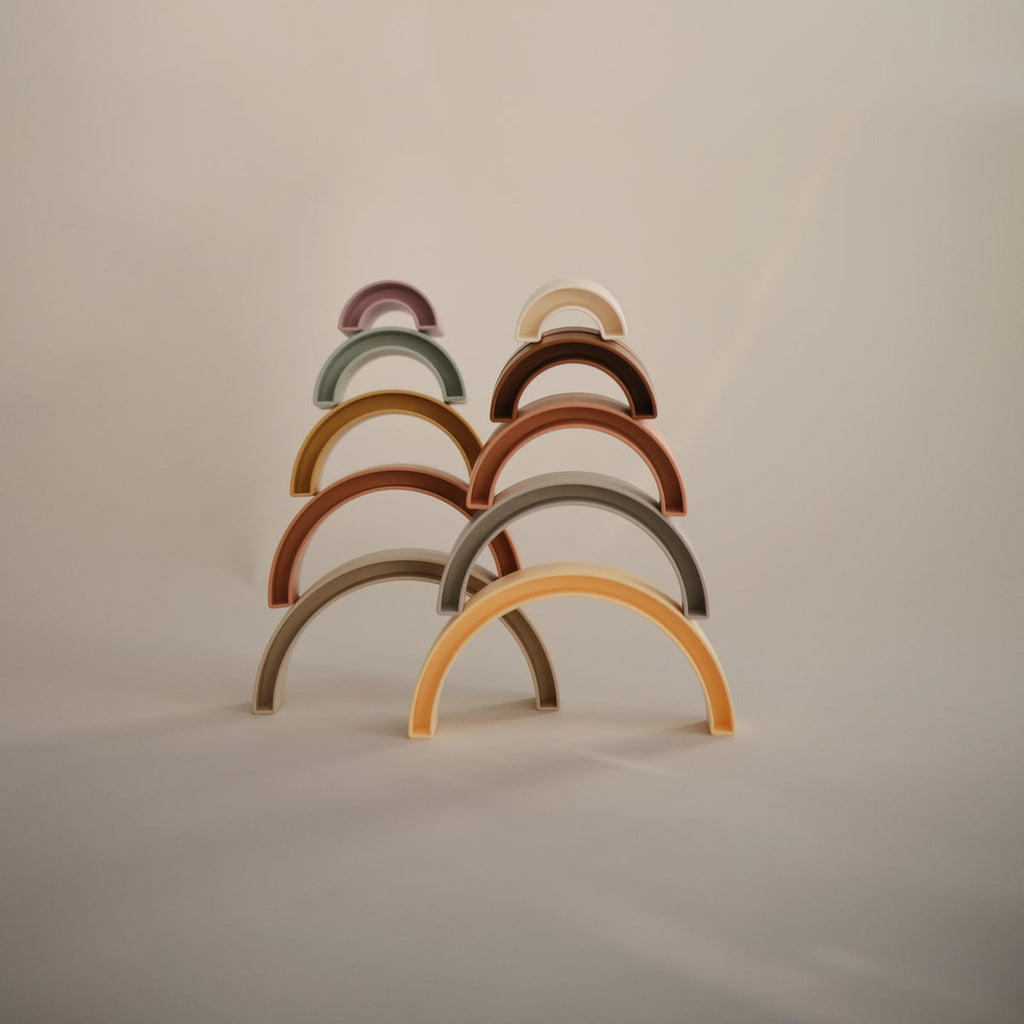 Rainbow Stacker Toy - Tropical Toy Mushie 
