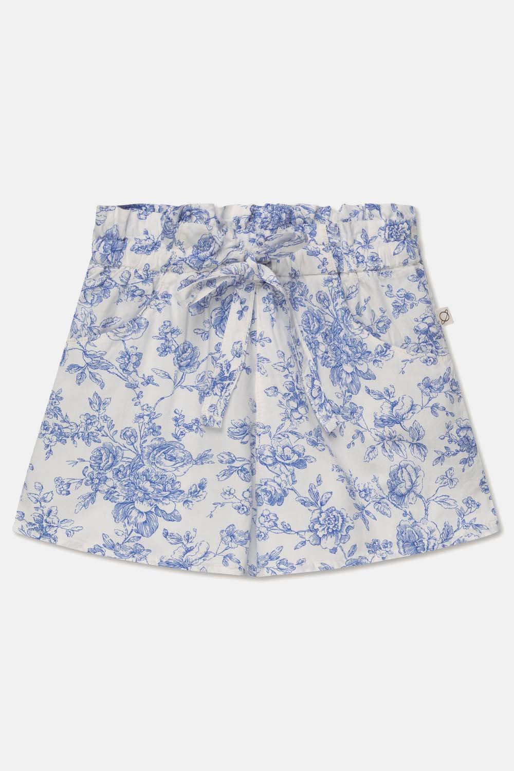 Shorts - Ivory Blue Floral Children's Clothing My Little Cozmo 