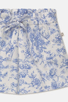 Shorts - Ivory Blue Floral Children's Clothing My Little Cozmo 