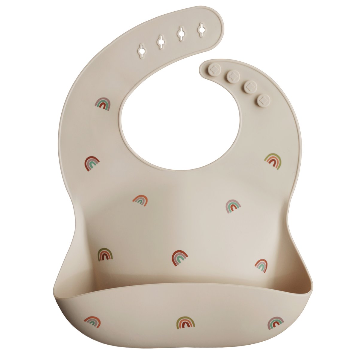 Silicone Bib - Rainbows Baby Essentials Mushie 