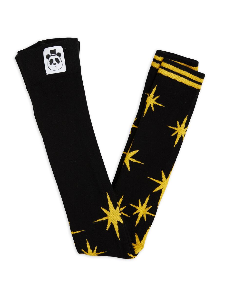 Star Leggings - Black Children's Clothing Mini Rodini 