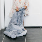 Storm Cloud Lush Blanket - Receiving Blankets Saranoni 