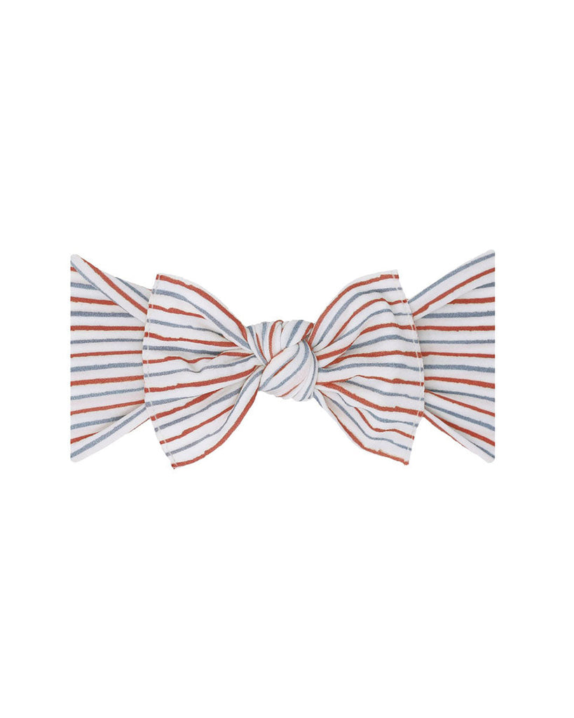Printed Knotted Headband - Americana Stripe