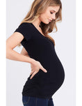 Load image into Gallery viewer, Tube Tee Short Sleeve - Black Maternity Clothing Ripe 
