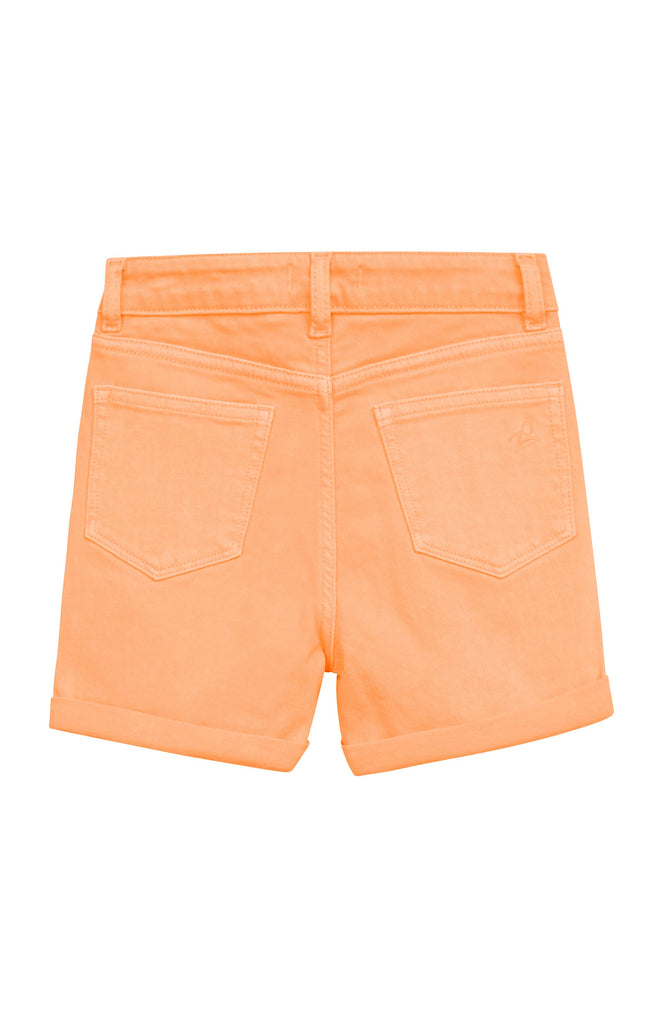 Piper High Rise Cuffed Short - Neon Orange